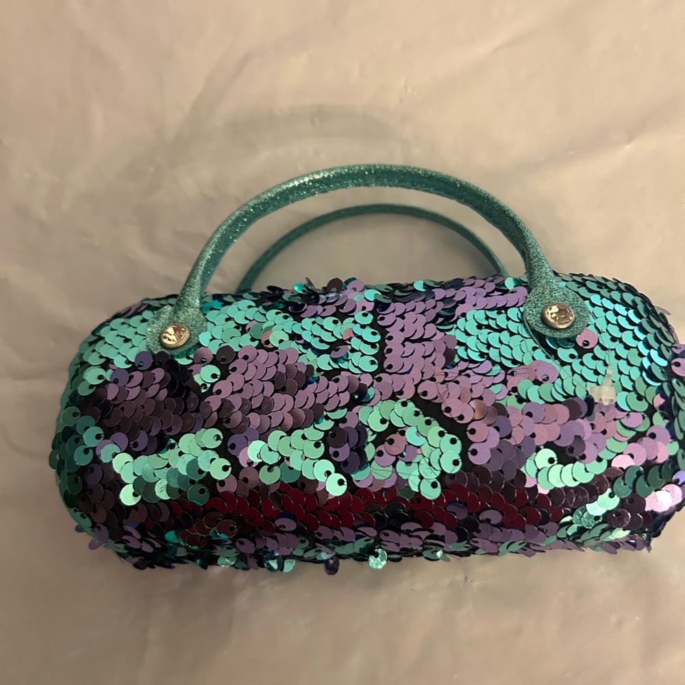 Sequin Embellished Eyeglasses Case- Multicolor